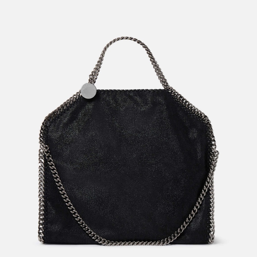 Chic Black Chain-Embellished Shoulder Bag